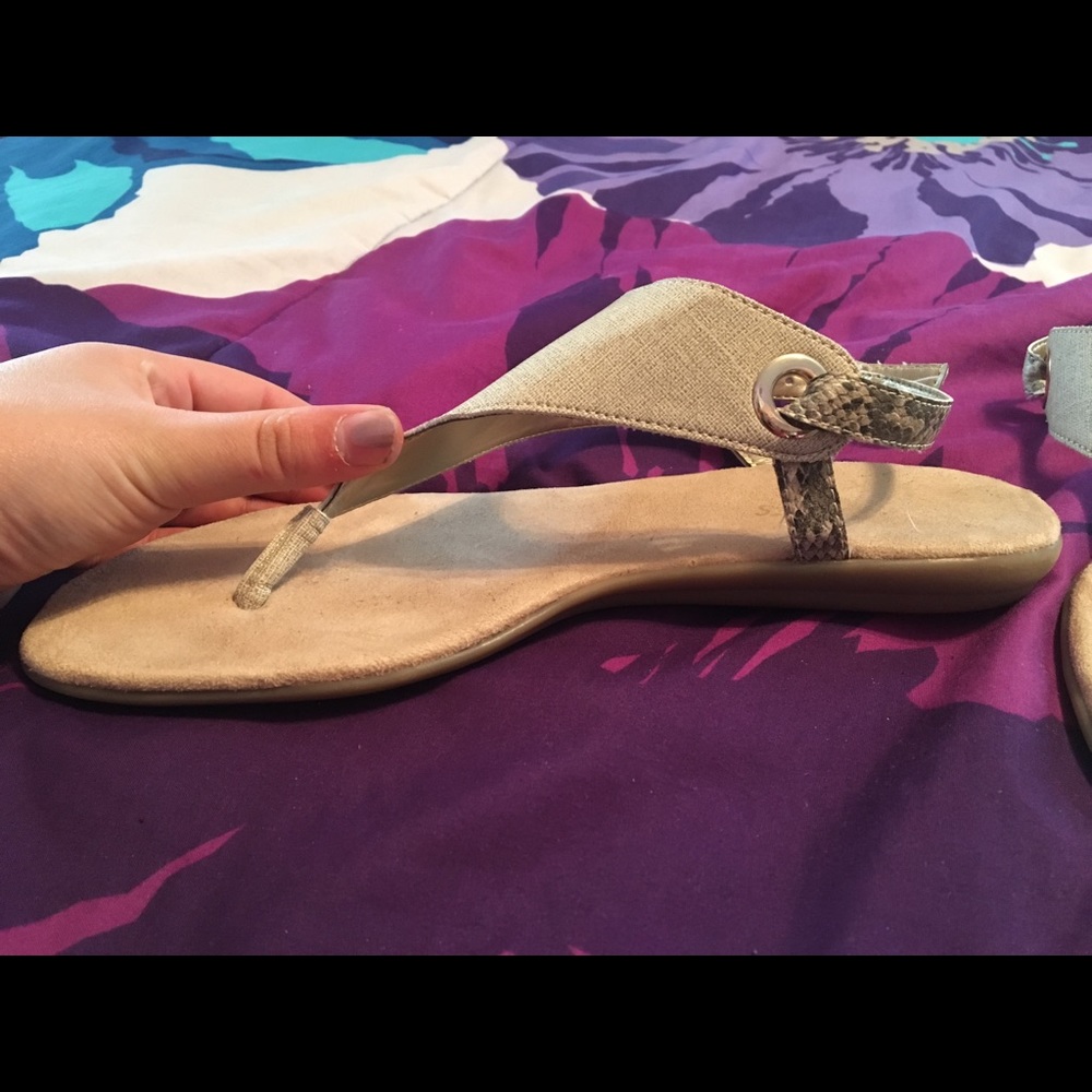 Tan Buckled Sandals